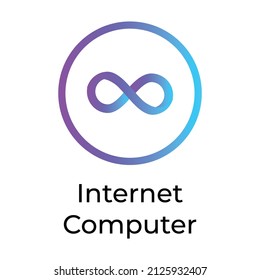 Internet Computer-Kryptowährung-Symbol. ICP-Münzsymbol. Kryptowährungs-Vektorsymbol. Flache Vektorgrafik - Vektorgrafik