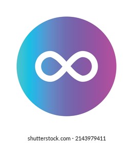 Internet Computer Cryptocurrency coin icon. ICP coin symbol. Cryptocurrency vector icon. Flat Vector illustration - Vector