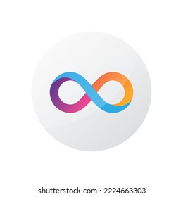 Internet Computer icon symbols isolated on white background. Cryptocurrency coin created in blockchain technology. Vector illustration.