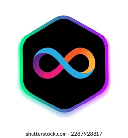 Kryptowährungs-Logo-Symbol des Internet-Computers (ICP) und Schaltflächen-Vorlage, Vektorgrafiken