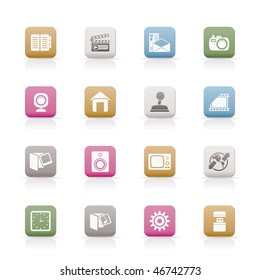 Internet, Computer and mobile phone icons - Vector icon set