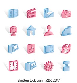 Internet, Computer and mobile phone icons - Vector icon set