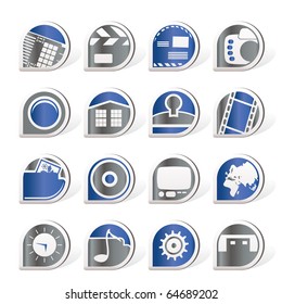 Internet, Computer and mobile phone icons - Vector icon set