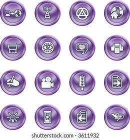Internet And Computing Media Icons A set of internet and computing media icons