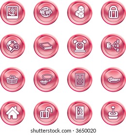 Internet and Computing Media Icons A set of internet and computing media icons.  No meshes used
