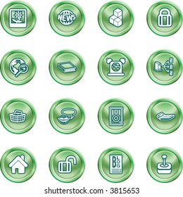 Internet and Computing Media Icons A set of internet and computing media icons.  No meshes used