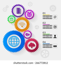 Internet concept, communication, networking, social media and global concepts. 