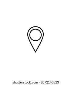 Internet concept. High quality editable stroke for mobile apps, web design, websites, online shops etc. Line icon of geolocation sign
