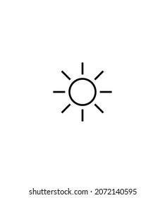 Internet concept. High quality editable stroke for mobile apps, web design, websites, online shops etc. Line icon of sun with sunbeams 