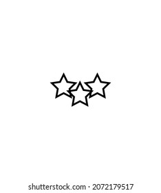 Internet concept. High quality editable stroke for mobile apps, web design, websites, online shops etc. Line icon of stars as symbol of rank 