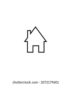 Internet concept. High quality editable stroke for mobile apps, web design, websites, online shops etc. Line icon of simple house with funnel and garage