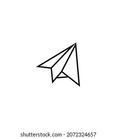 Internet concept. High quality editable stroke for mobile apps, web design, websites, online shops etc. Line icon of paper airplane as symbol of post 
