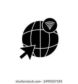 icono de línea de concepto de internet. Ilustración de elemento simple. Diseño de símbolo de esquema de concepto de Internet.