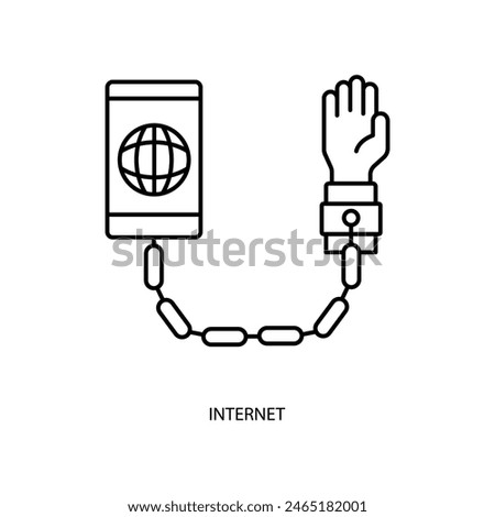 internet concept line icon. Simple element illustration. internet concept outline symbol design.