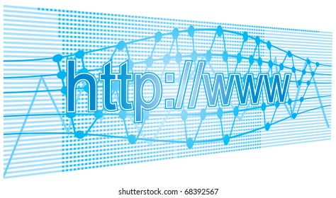 Internet concept, nodes of web browsing