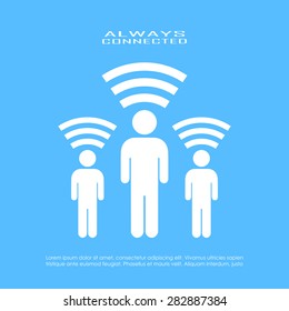 Internet connected person