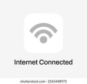 Internet connected successfully design concept. wireless network icon. wifi connected