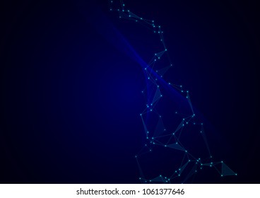 Internet connection, abstract background of science and technology graphic design. Vector connecting dots and lines. Geometric connected abstract background
