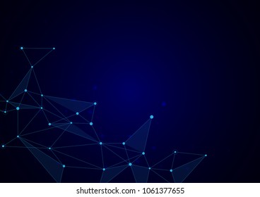 Internet connection, abstract background of science and technology graphic design. Vector connecting dots and lines. Geometric connected abstract background
