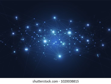 Internet connection, abstract sense of science and technology graphic design.