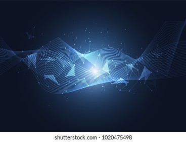 Internet connection, abstract sense of science and technology graphic design.