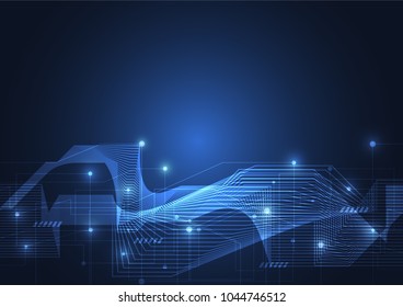 Internet connection, abstract sense of science and technology graphic design.