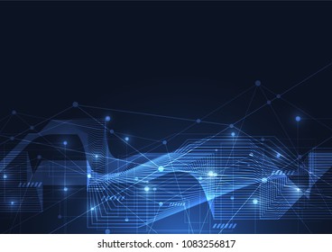Internet connection, abstract sense of science and technology graphic design.