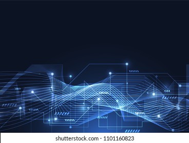 Internet connection, abstract sense of science and technology graphic design.