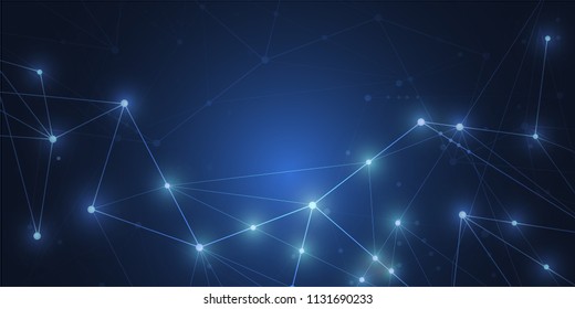 Internet connection, abstract sense of science and technology graphic design background. Vector illustration
