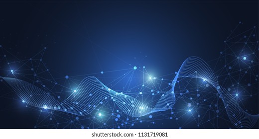 Internet connection, abstract sense of science and technology graphic design background. Vector illustration