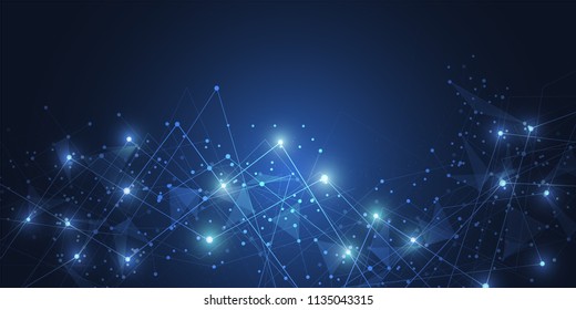 Internet connection, abstract sense of science and technology graphic design background. Vector illustration