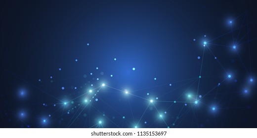 Internet connection, abstract sense of science and technology graphic design background. Vector illustration