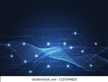 Internet connection, abstract sense of science and technology graphic design.