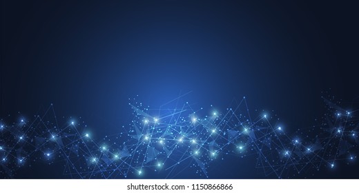 Internet connection, abstract sense of science and technology graphic design background. Vector illustration
