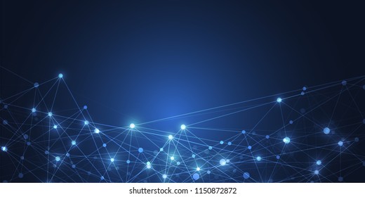 Internet connection, abstract sense of science and technology graphic design background. Vector illustration