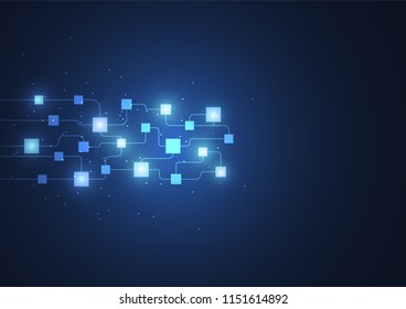 Conexión a Internet, sentido abstracto de la ciencia y el diseño gráfico de la tecnología.