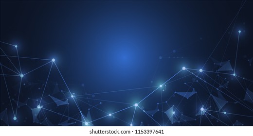 Internet connection, abstract sense of science and technology graphic design background. Vector illustration