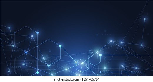 Internet connection, abstract sense of science and technology graphic design background. Vector illustration