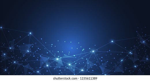 Internet connection, abstract sense of science and technology graphic design background. Vector illustration