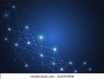 Internet connection, abstract sense of science and technology graphic design.