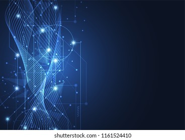 Internet connection, abstract sense of science and technology graphic design.