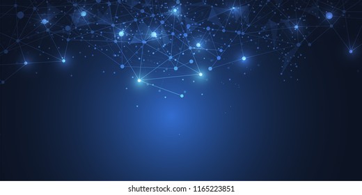 Internet connection, abstract sense of science and technology graphic design background. Vector illustration