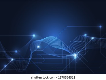 Internet connection, abstract sense of science and technology graphic design.