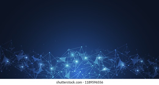 Internet connection, abstract sense of science and technology graphic design background. Vector illustration
