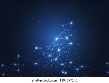 Conexión a Internet, sentido abstracto de la ciencia y el diseño gráfico de la tecnología.