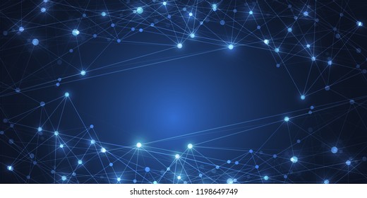 Internet connection, abstract sense of science and technology graphic design background. Vector illustration