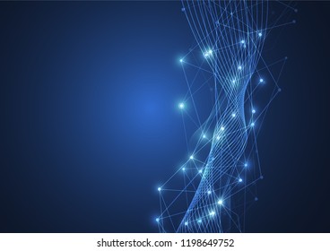 Internet connection, abstract sense of science and technology graphic design background. Vector illustration