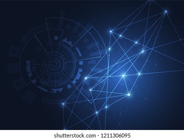 Internet connection, abstract sense of science and technology graphic design.