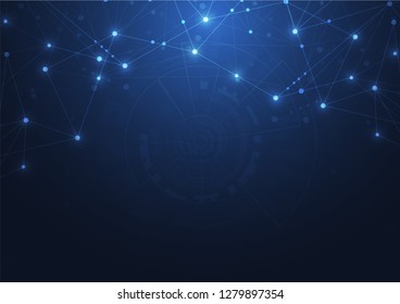 Internet connection abstract sense of science and technology graphic design background. Vector illustration
