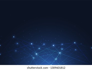 Internet connection, abstract sense of science and technology graphic design.